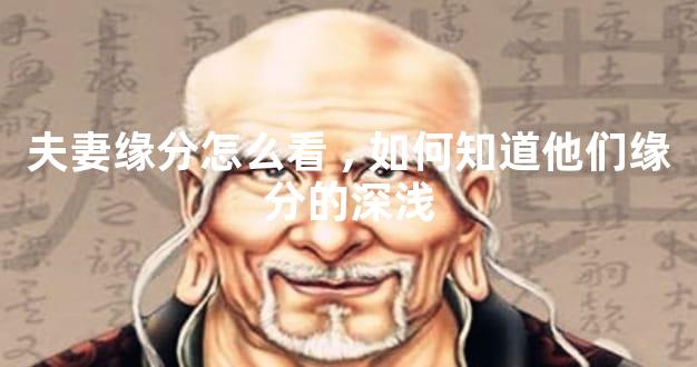 夫妻缘分怎么看,如何知道他们缘分的深浅